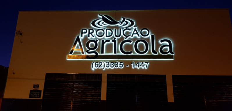 Fachadas Iluminadas de Acrílico Bela Vista de Goiás - Fachada Iluminada para Restaurante